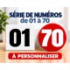 Chiffres autocollants de 1 à 70