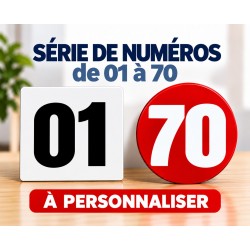 Chiffres autocollants de 1 à 70