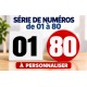 Chiffres autocollants de 1 à 80