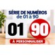 Chiffres autocollants de 1 à 90