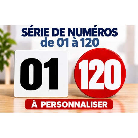 Chiffres autocollants de 1 à 120