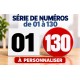 Chiffres autocollants de 1 à 130