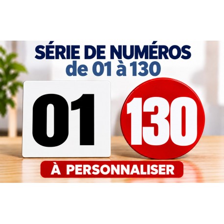 Chiffres autocollants de 1 à 130