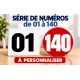 Chiffres autocollants de 1 à 140