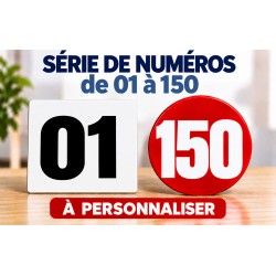 Chiffres autocollants de 1 à 150