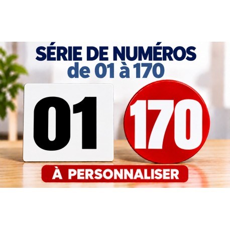 Chiffres autocollants de 1 à 170