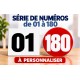 Chiffres autocollants de 1 à 180