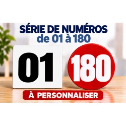Chiffres autocollants de 1 à 180