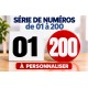 Chiffres autocollants de 1 à 200