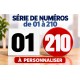 Chiffres autocollants de 1 à 210