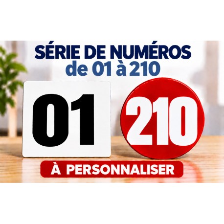 Chiffres autocollants de 1 à 210