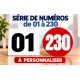 Chiffres autocollants de 1 à 230