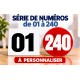 Chiffres autocollants de 1 à 240