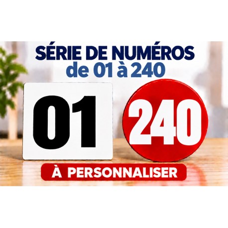 Chiffres autocollants de 1 à 240