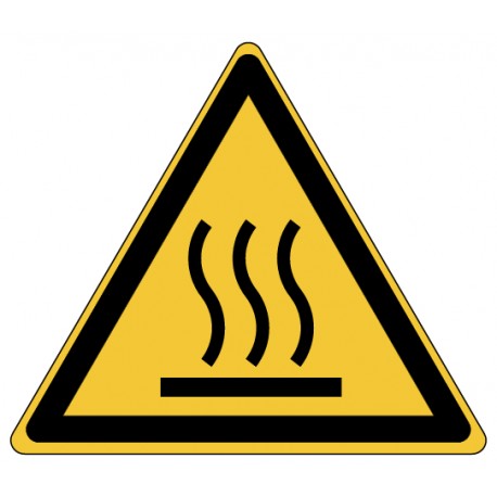 Panneau Danger surface chaude W017 – ISO 7010