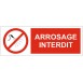 Panneau arrosage interdit logo