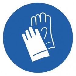 Panneau gants de protection obligatoires