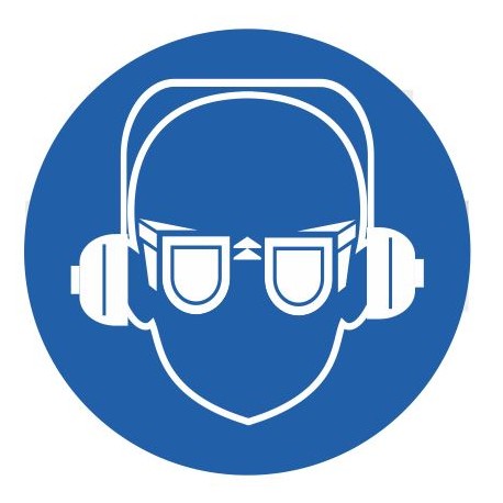 Panneau équipement antibruit et lunettes soudeurs obligatoiresvisière de protection obligatoires