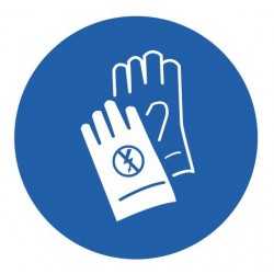 Panneau gants de sécurité obligatoires