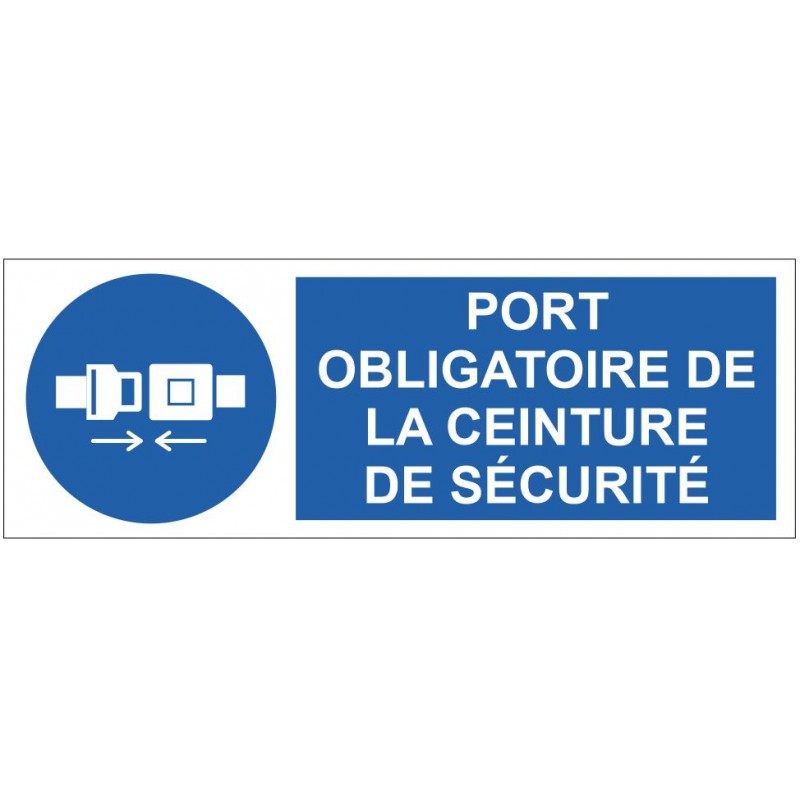 Panneau Port du harnais de sécurité obligatoire - Obligation port