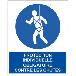 Panneau symbole protection individuelle obligatoire contre les chutes