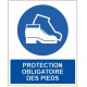 Panneau protection obligatoire des pieds