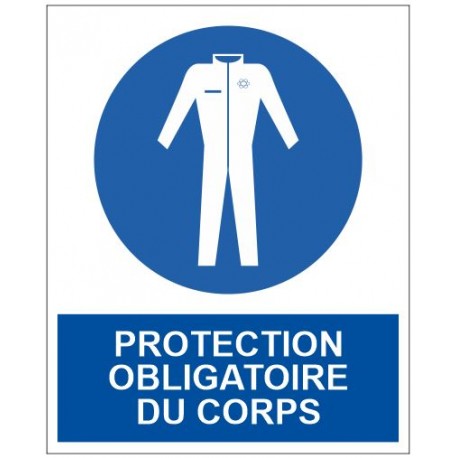 Panneau protection obligatoire du corps