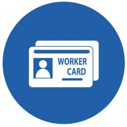 Panneau obligation worker card