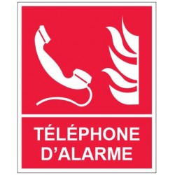 Panneau incendie téléphone d'alarme