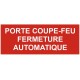 Panneau porte coupe-feu fermeture automatique