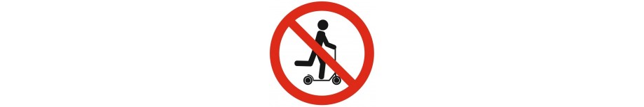 Panneau trottinettes interdites